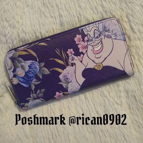 Loungefly Disneyย The Little Mermaid UrsulaโFloral Satchel andโWallet - Picture 9 of 16